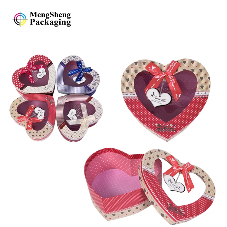 Custom open display packaging boxes cardboard bakery cake sweet rose gift box clear windows and bow kraft paper box with window