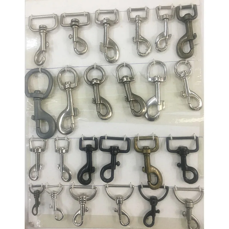 brass/stainless steel/zinc alloy metal swivel eye self-locking snap hook clasp clips for making bag strap material accessories
