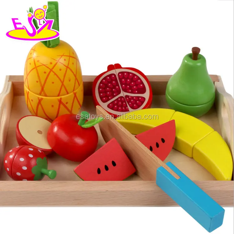 New hottest simulation wooden kitchen toy play food sets for kids pretend play W10B198