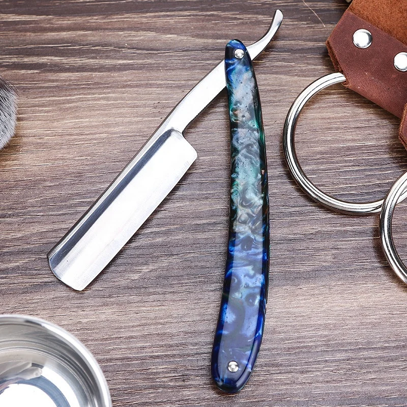 
Cut Throat Shaving Straight Razor Carbon Steel Barber Sharpen Straight Razor Shave German Safty Shaver Throat Razor Resin Handle 