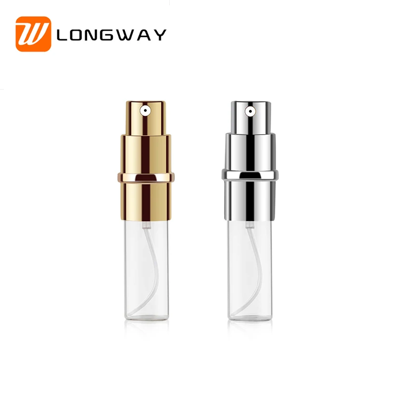 5ml empty mini travel refillable metal aluminum perfume spray glass bottle with atomizer for cosmetic