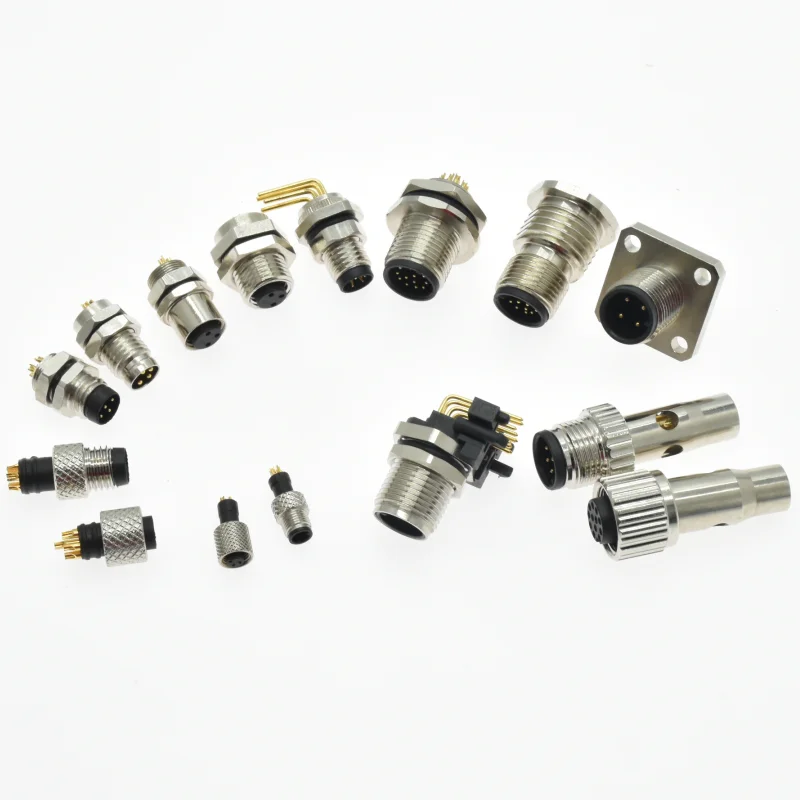 M5 M8 M12 A B D code electrical waterproof screw cable connector