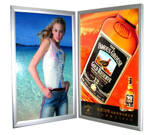 Led slim light boxes picture frame 25/32mm profile advertising light box