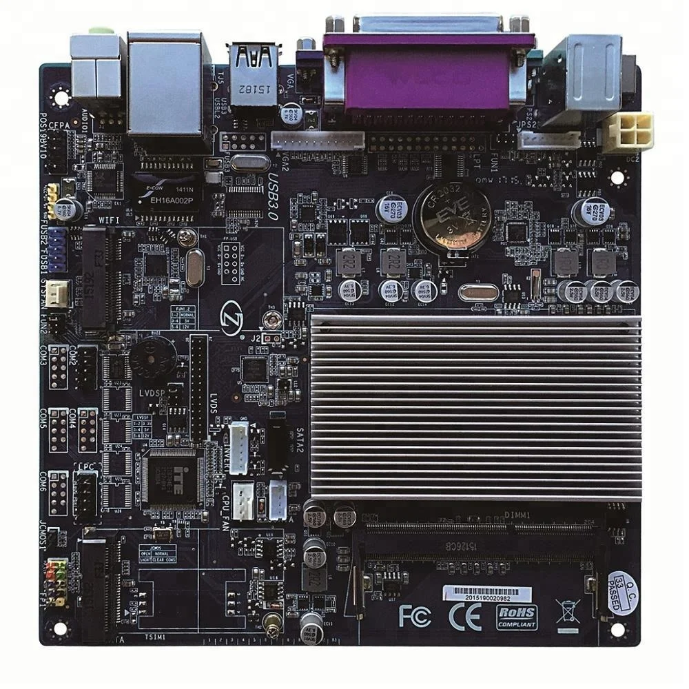 IN STOCK! Intel Original Intel J1900 Mini-ITX Motherboard ZA-POS19C2, fanless embedded motherboard, ALL IN ONE BOARD