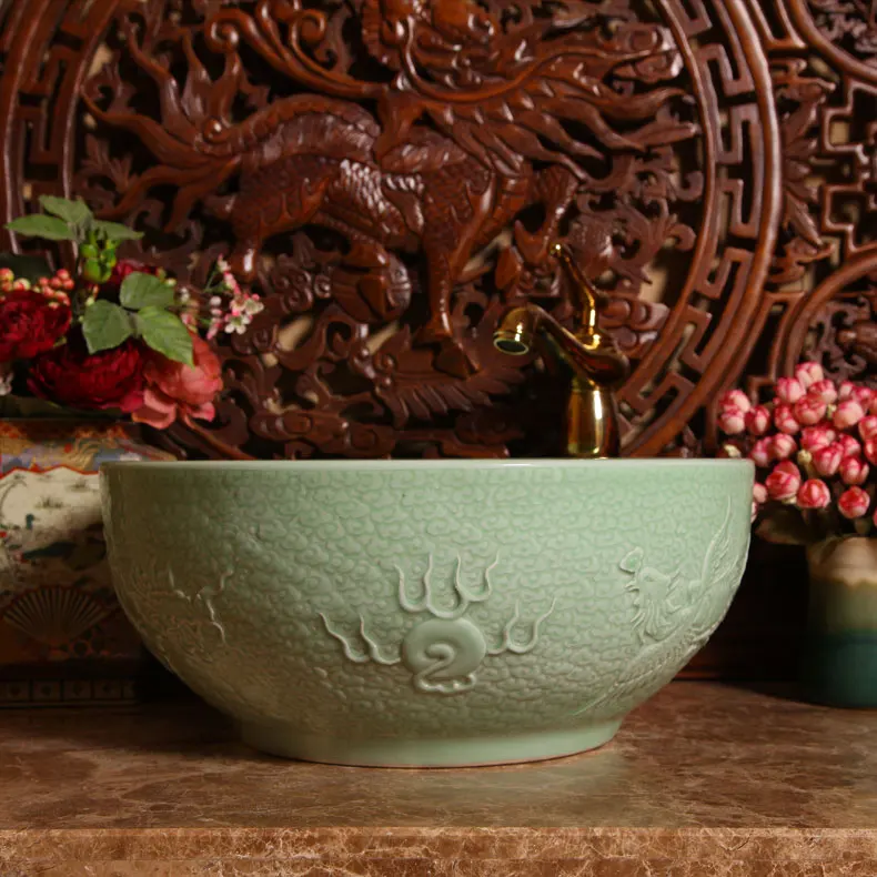 Уникальные фарфоровые раковины для ванной с ручной росписью