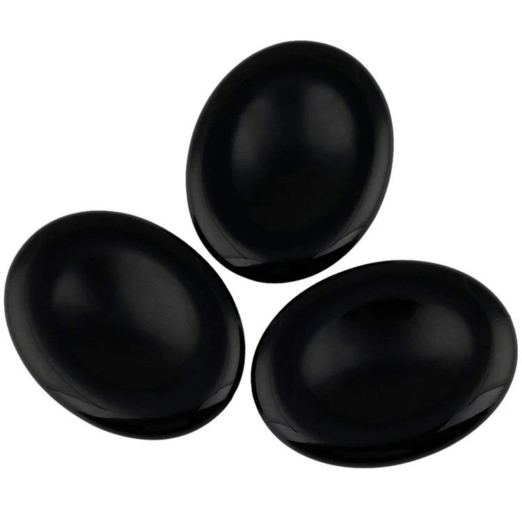 Amazon Health and Fitness massage stone, Large Black Basalt Hot lava Stone Set  for Spas Massage Therapy Relaxation