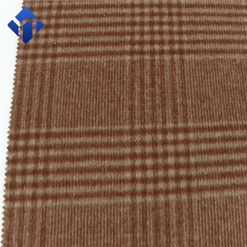 Fabric for Garment Cheap Double Sided Quilted Tartan Plaid Woolen Flannel Fabric 100% Polyester Woven Jiangsu Fall and Winter 10