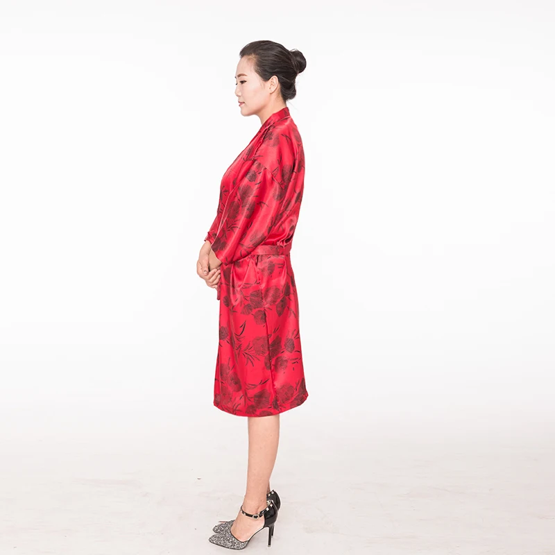 Vinnie New arrival silk kimono robe for men short satin