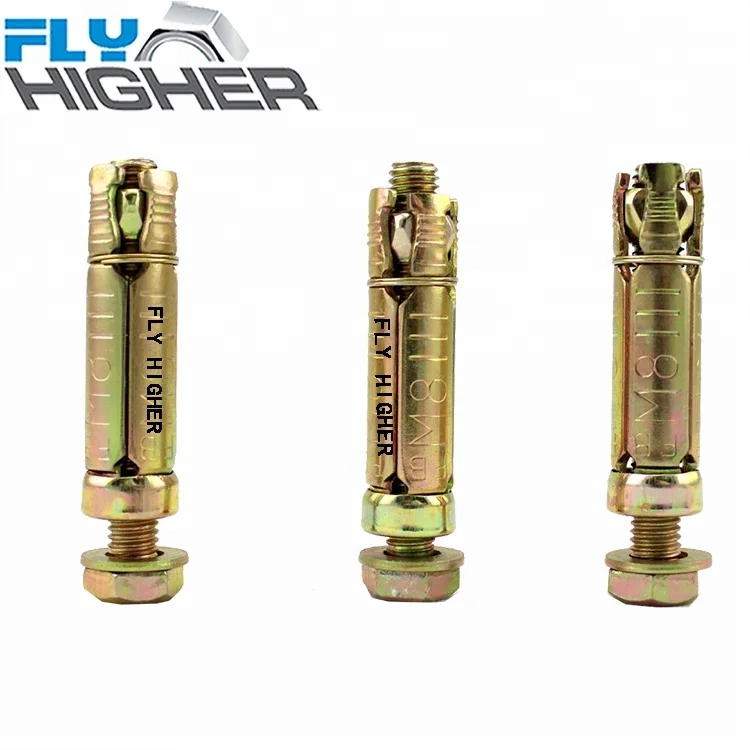 4PCS Heavy Duty Shield Anchor with Hex Bolt