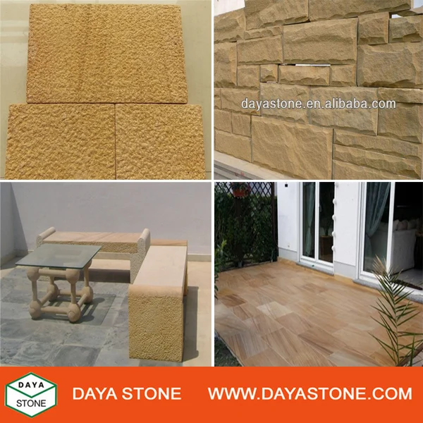 Плитка из натурального желтого песчаника