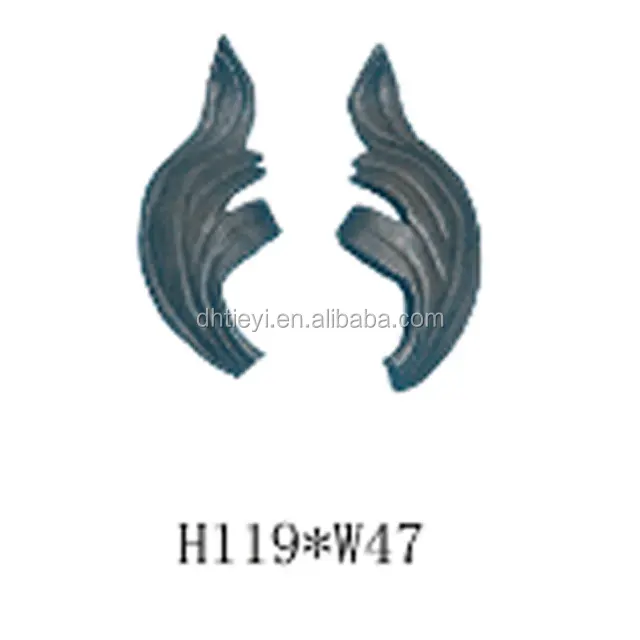 wrought iron flowers and leaves cast steel fence parts/cast steel leaf