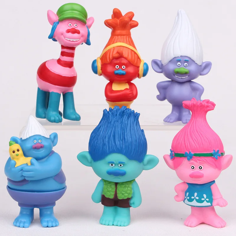 6 New Magic Fairy Trolls Doll Room Desktop Decoration Children Toys And Dolls