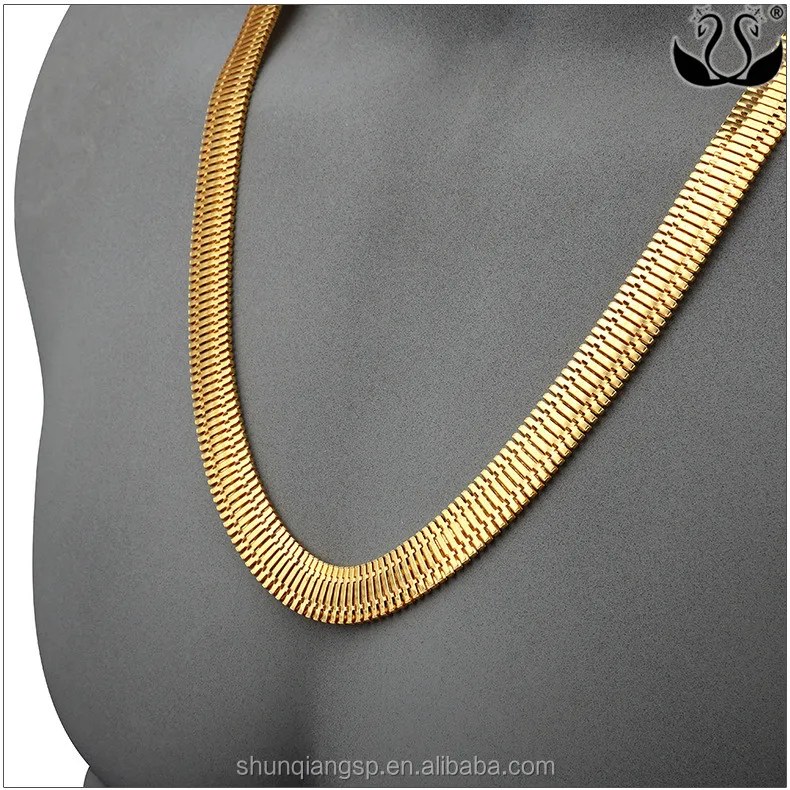 75Cm Super Width Fashion Man China Hip Hop Jewelry in 22K Gold Plated