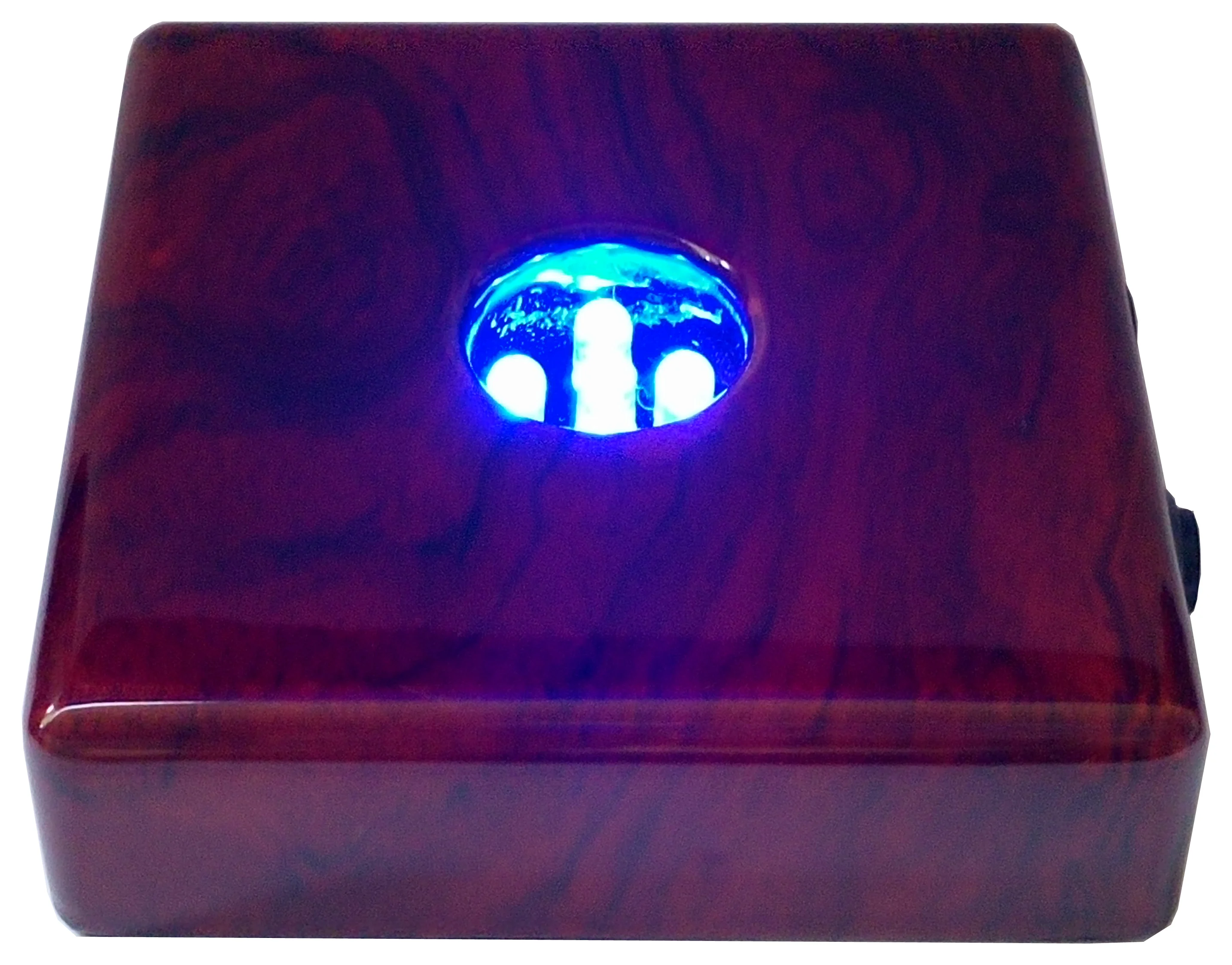 BOSHI Hot selling piano red square wooden led 3D Crystal light base