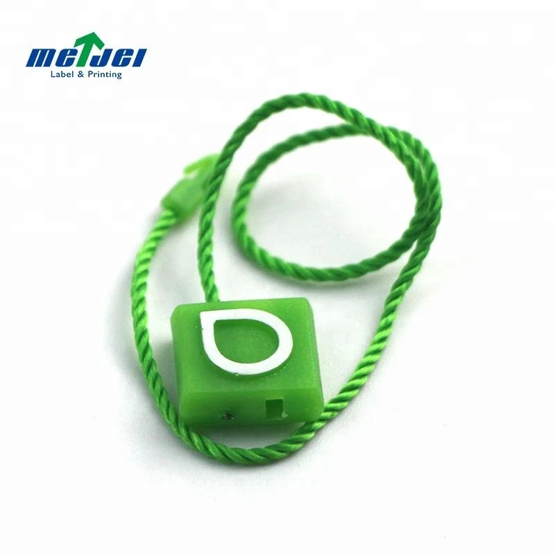 custom plastic hang tag string tag garment seal tags