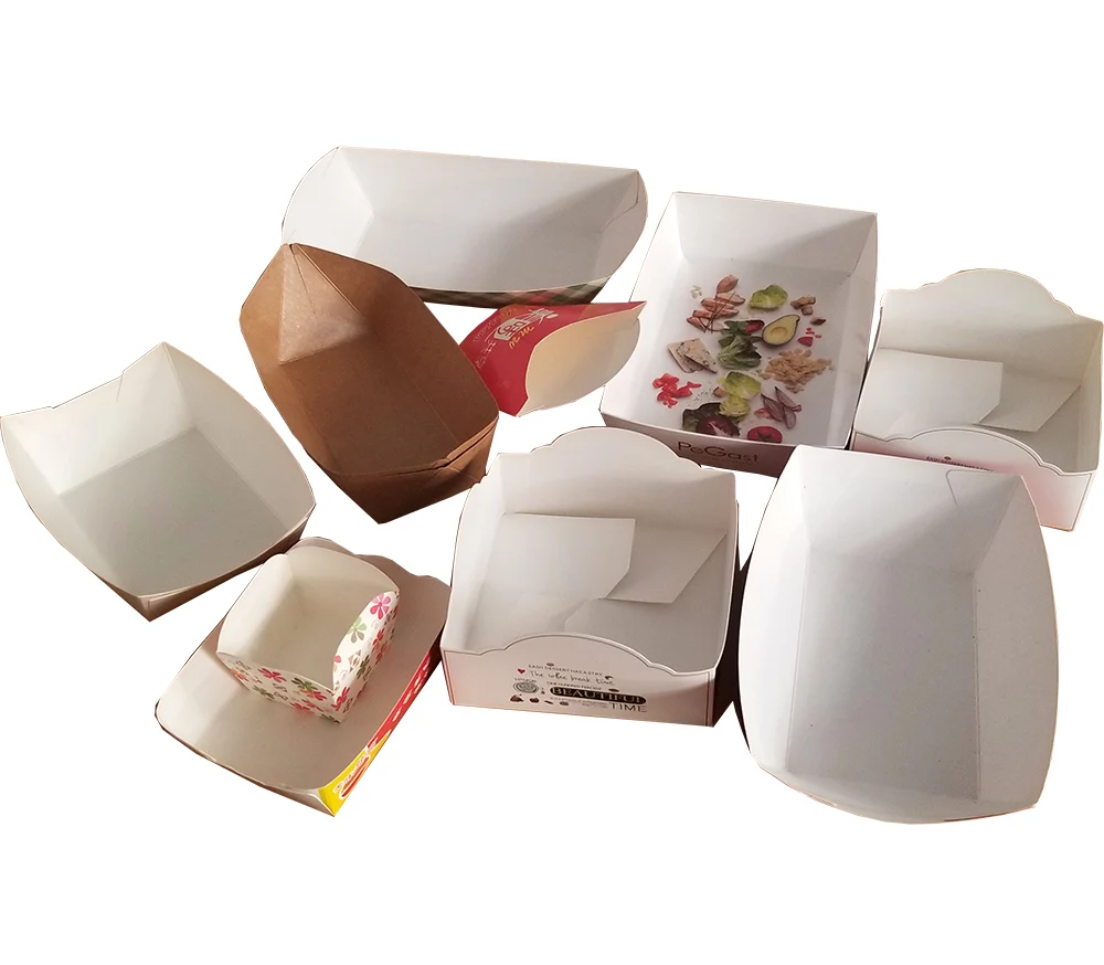 Burger cardboard box tray