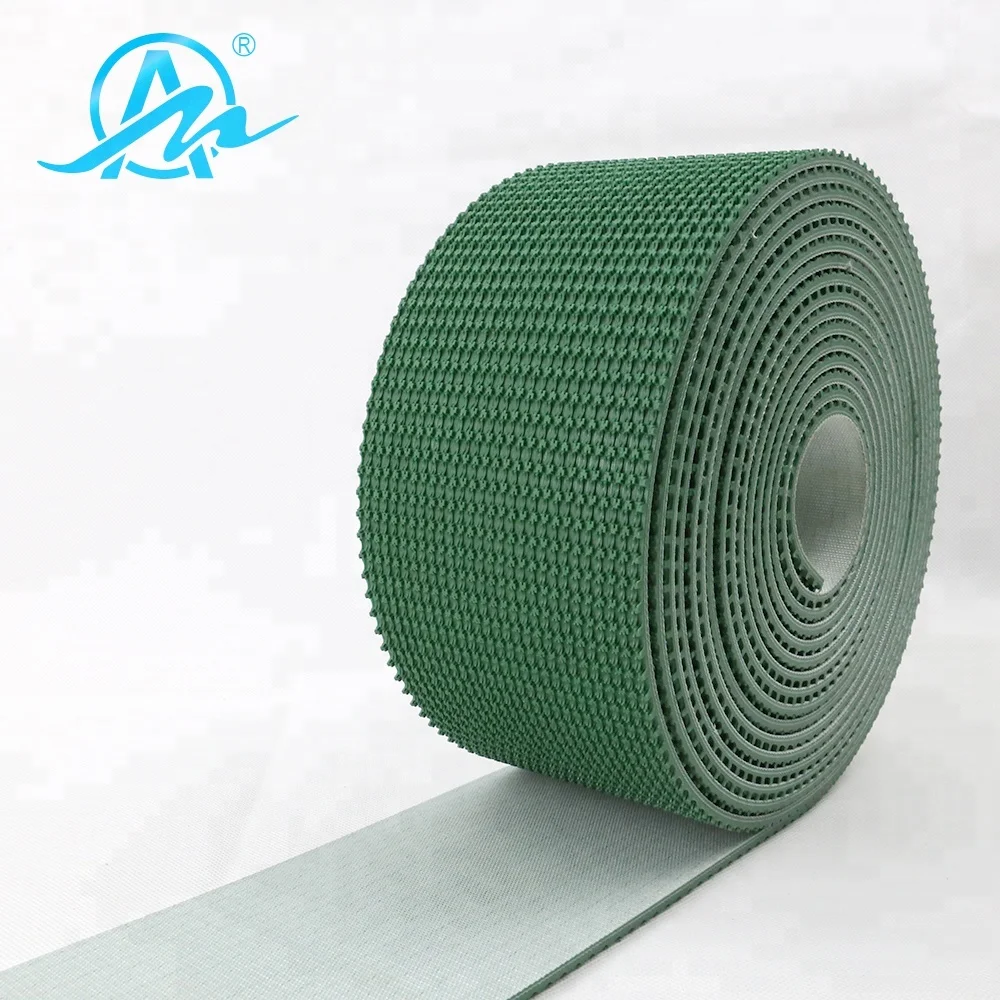Customized green pvc belt industrial rough top conveyor belt by splicing
