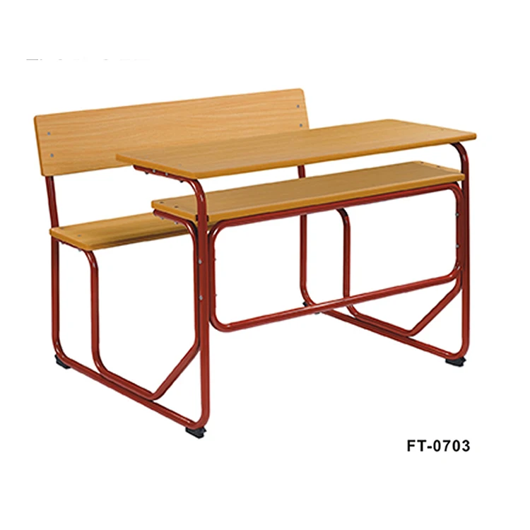 Wooden School Table And Chair ,Double Bench Table,3 Seater
