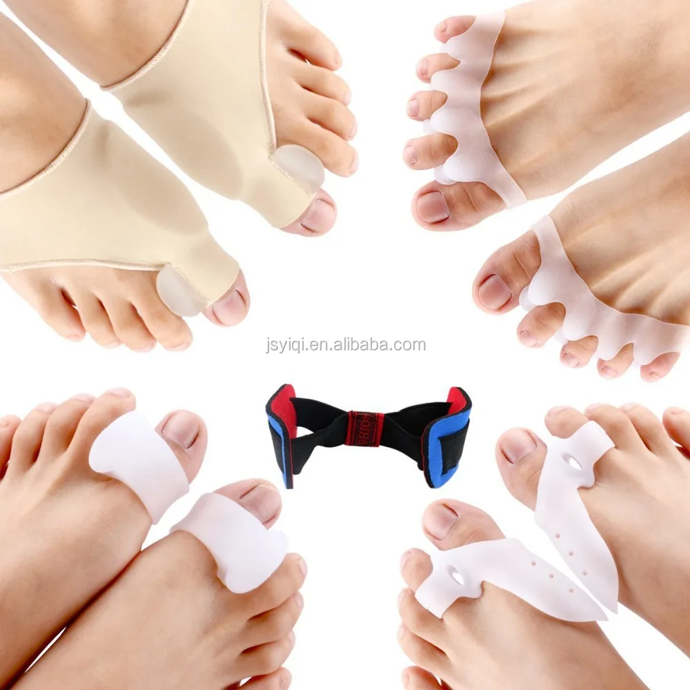 
Bunion Corrector Relief Protector Sleeves Kit,Treat Pain in Hallux Valgus/Tailors Bunion/Big Toe Joint/Hammer Toe/Toe Separators 