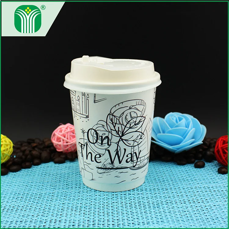 customized disposable paper cups coffee and lids