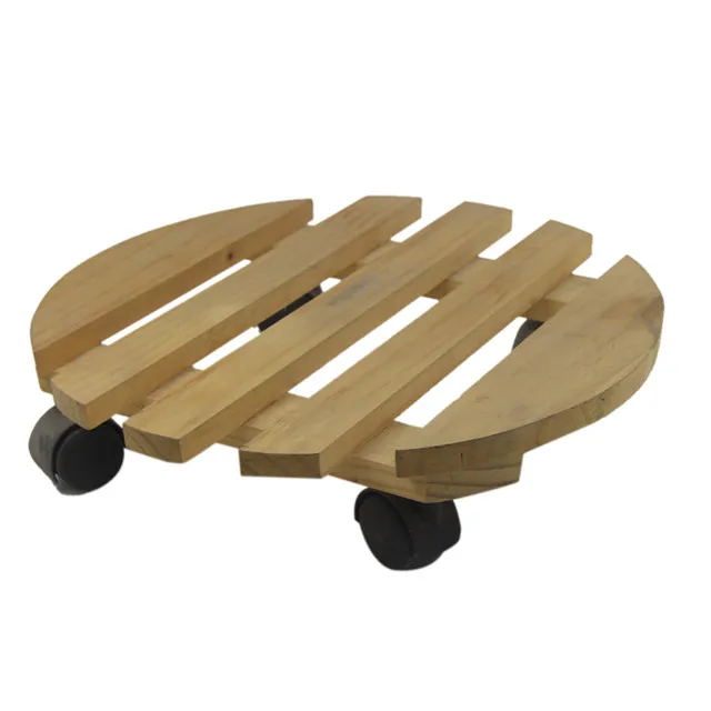 High quality round flower pot shelf with wheel