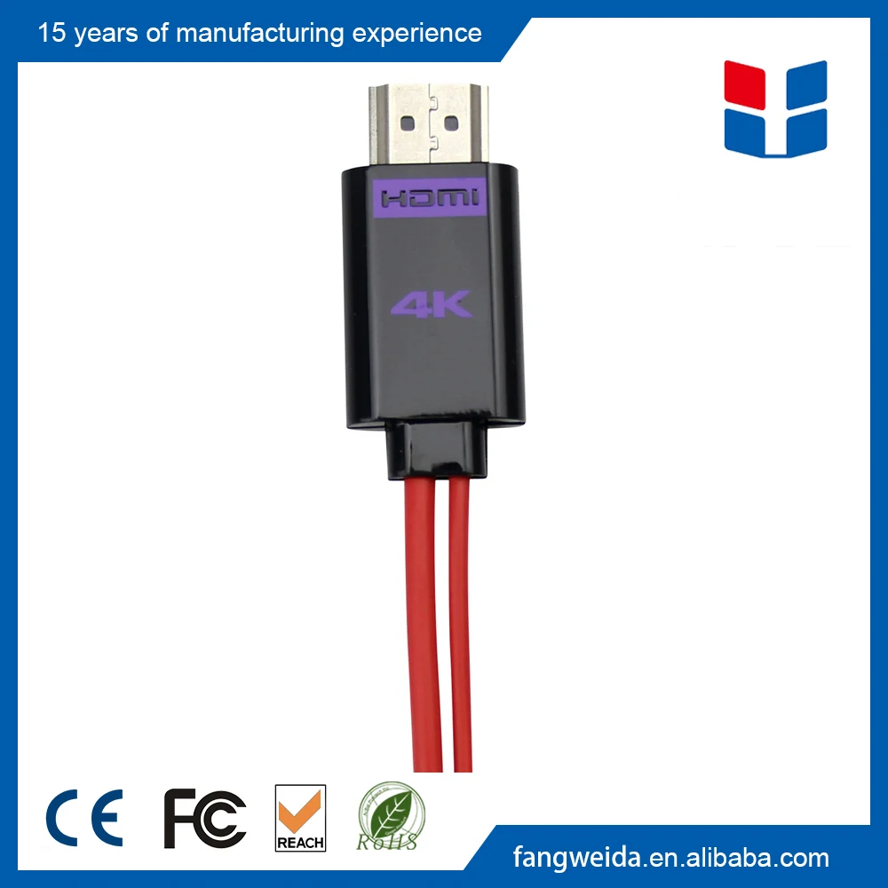 Новый 2016 4 К hdtv мхл hdmi адаптер micro usb для кабеля hdmi