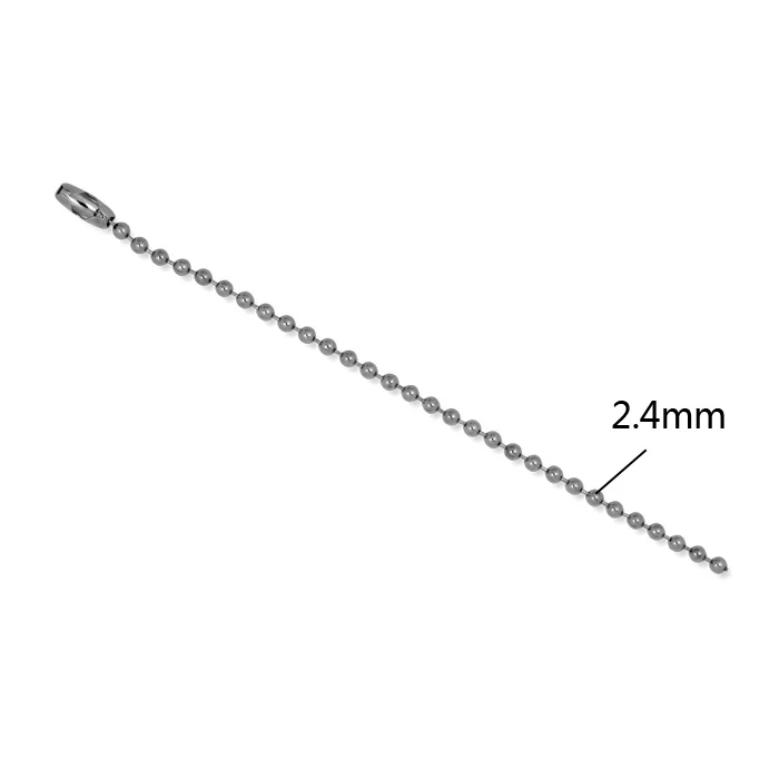 small Ball Chain For Hangtag Stainless Steel Ball Chain Sliver Color Lock End