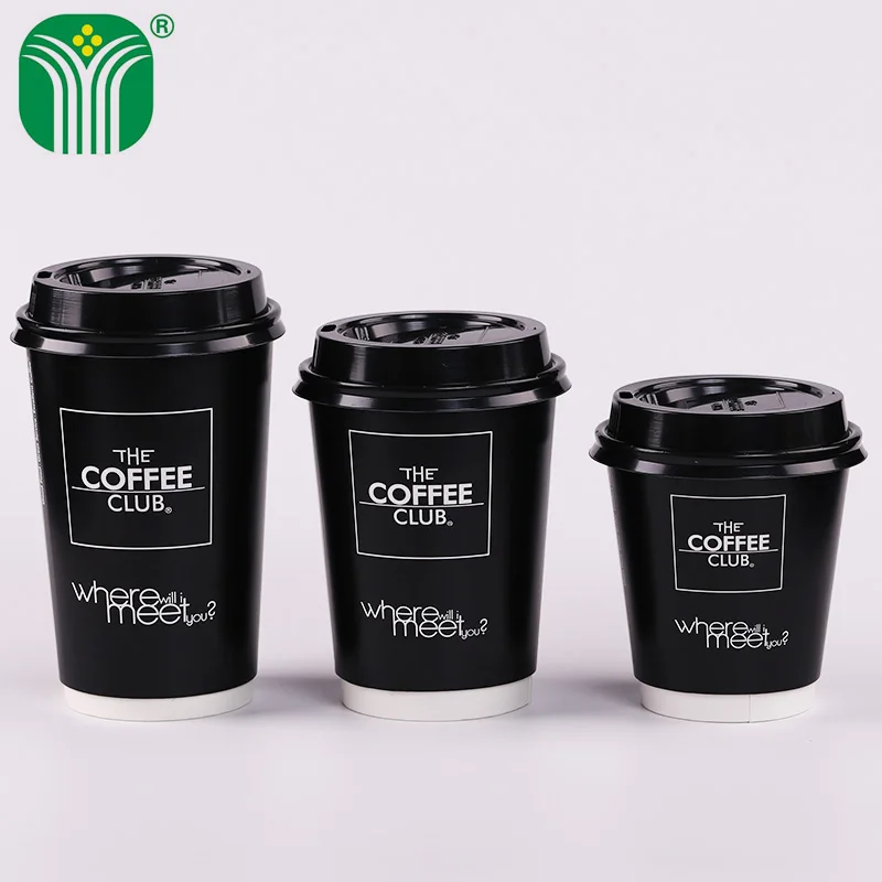 
custom logo printed disposable coffee paper cup 