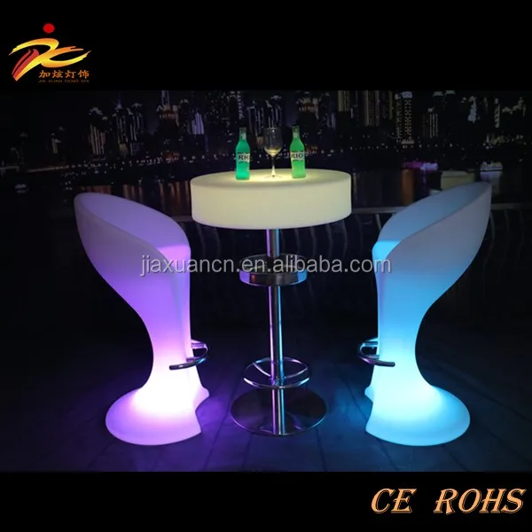 
Hot Sale Linear Low Density Polyethylene LED illuminated bar stool 