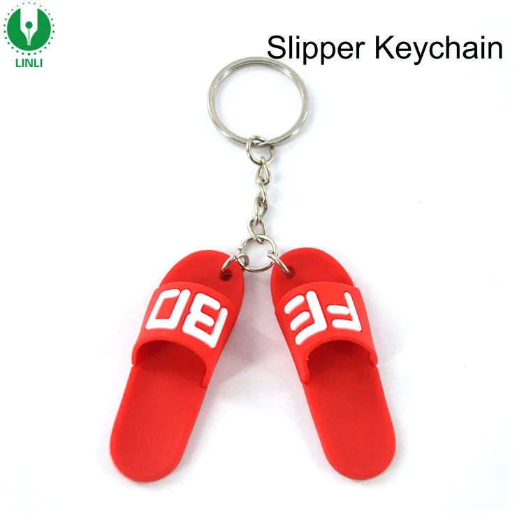 
Advertising Custom Logo Soft PVC Sandal Keychain 