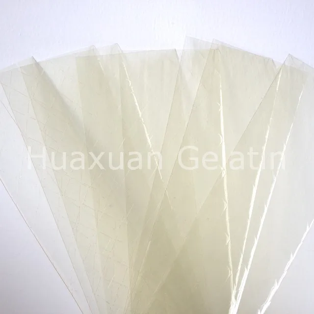 
Halal edible dessert good quality leaf gelatin sheets 