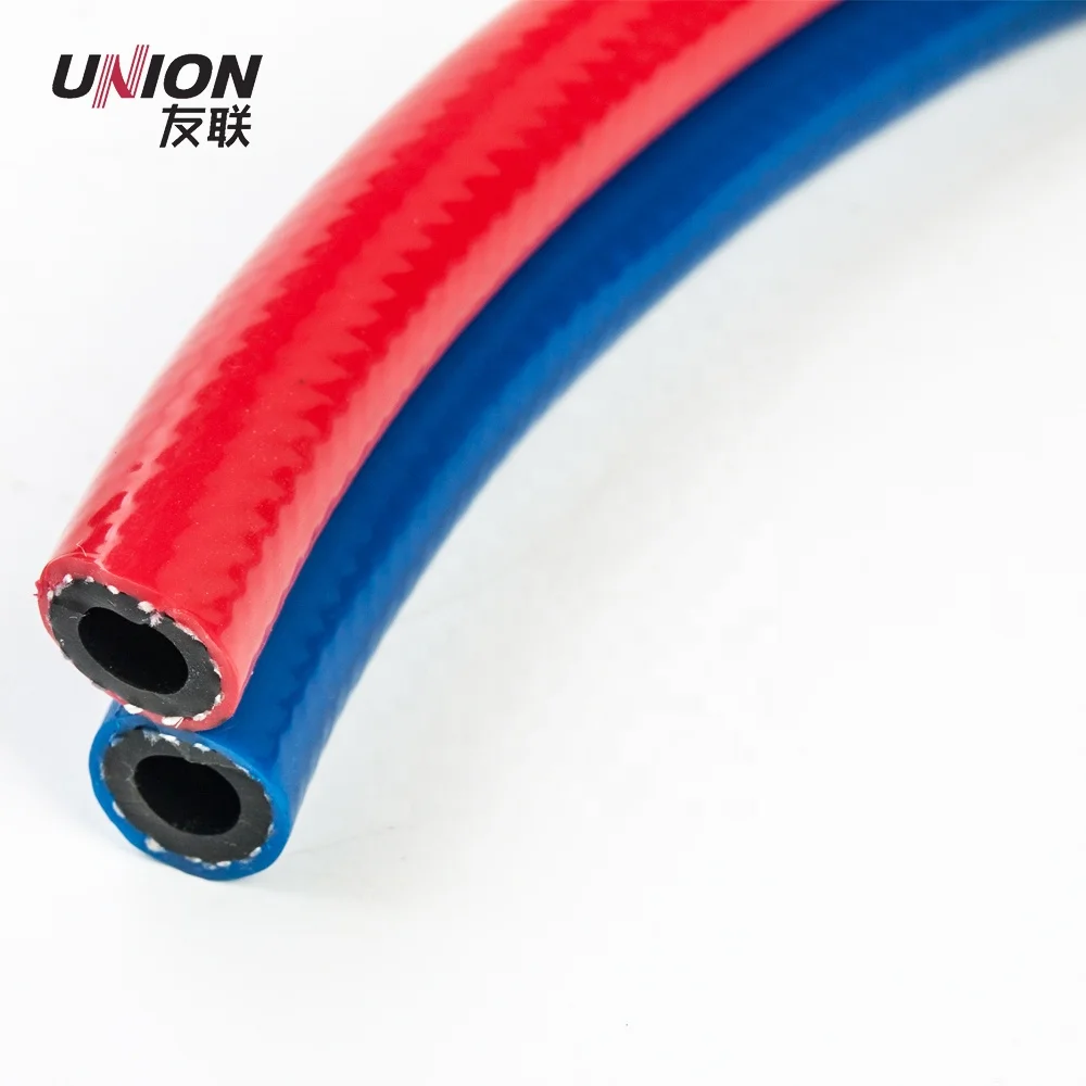 High working pressure pvc oxygen acetylene pipe air hose pvc double pipe high pressure hose