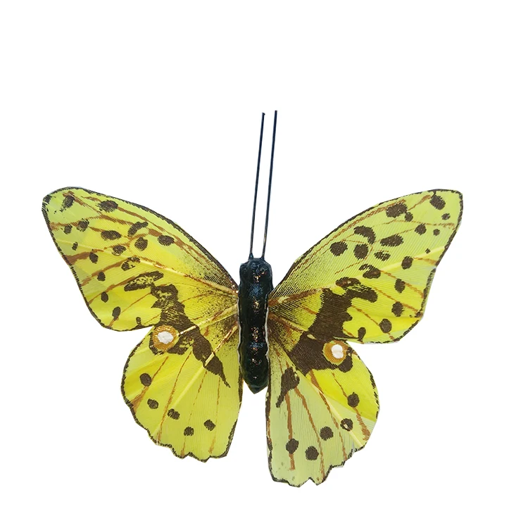 Beautiful butterflies on wire for wedding centerpieces