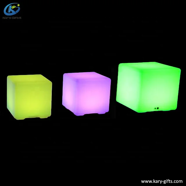 RGB цветные СВЕТОДИОДНЫЕ кубические настольные сиденья уличное кресло водонепроницаемый светодиодный