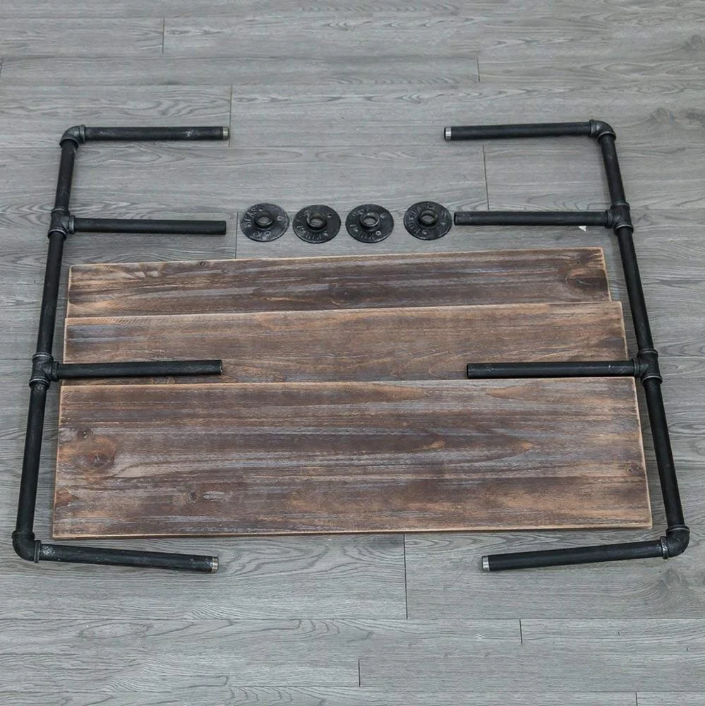 Industrial Pipe Shelves with Wood 3-Tiers,Rustic Wall Mount Shelf 36.2in,Metal Hung Bracket Bookshelf,Diy Storage Shelving