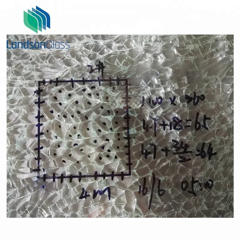 6MM Clear Acid Eched Frosted Tempered Glass for Bathroom