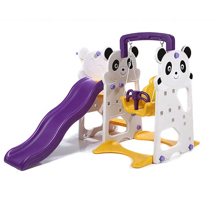 5 In 1 Basket Stand And Football Goal  And Slide  Swing Combination Plastic  Indoor  Baby Swing