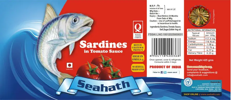 
Canned Sardines In Tomato Sauce 155g 