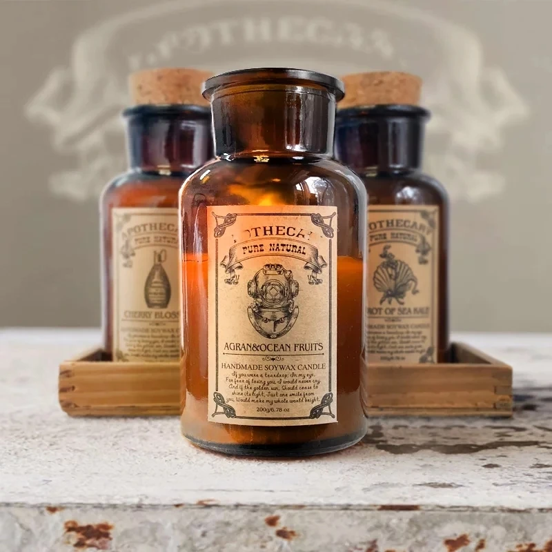 2018 New Home decorative luxury soy wax glass jar scented candle with lid