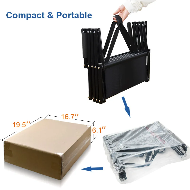 Dog Car Folding Stairs Metal Frame Collapsible Pet Ramp with Four Dog Steps Portable Adjustable Folding Dog Ramp