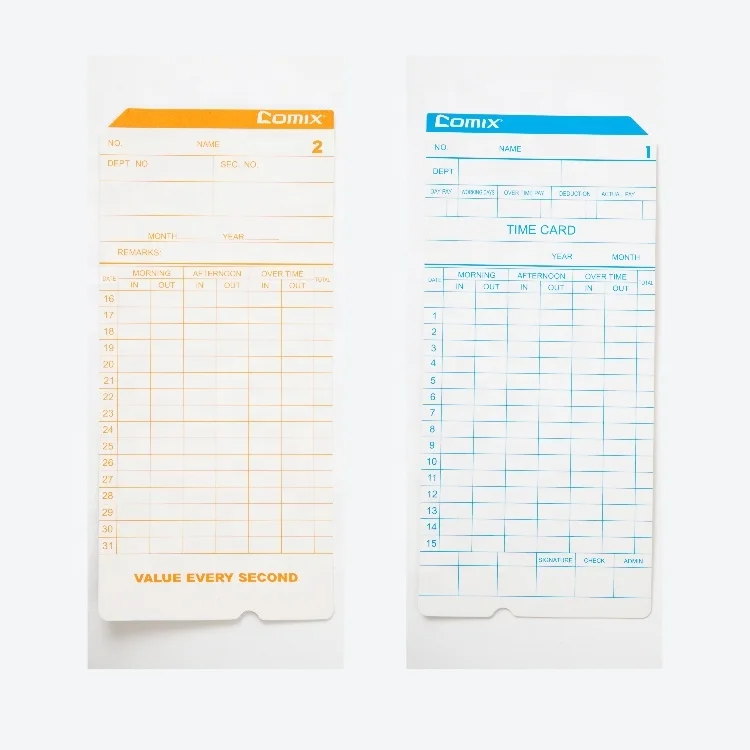 Электронная бумажная карточка время записи для этого времени карт