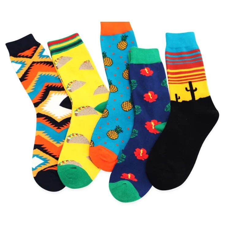 Autumn New Design Happy Socks Art Painting Creative Idea Cotton Sock Men Crew Socks