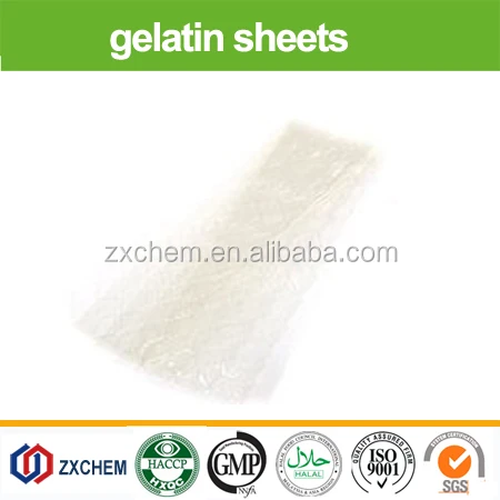 
Edible food grade halal bovine skin gelatin sheet for Mousse cake 