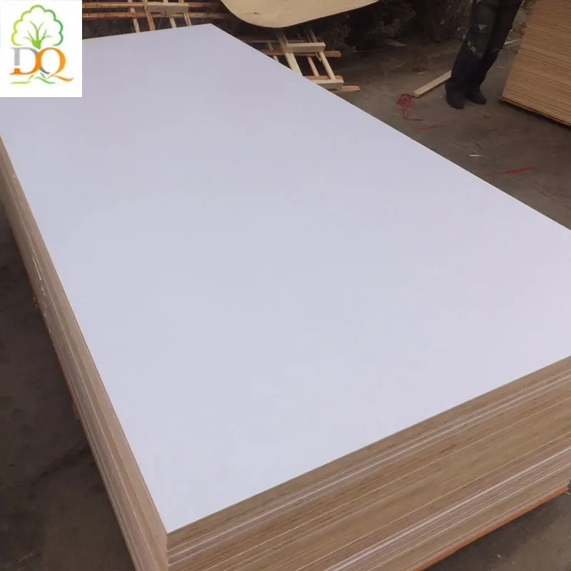 
6-21mm white melamine faced laminated plywood hardboard sheets finish 
