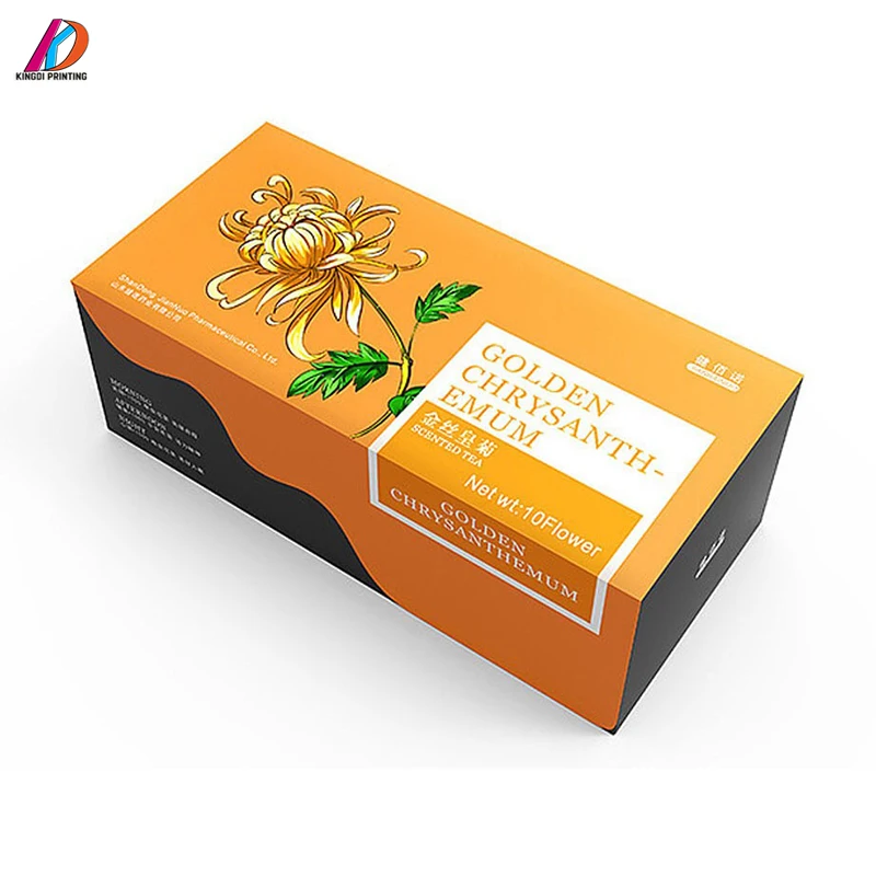 Food grade foldable packaging paper box for tea