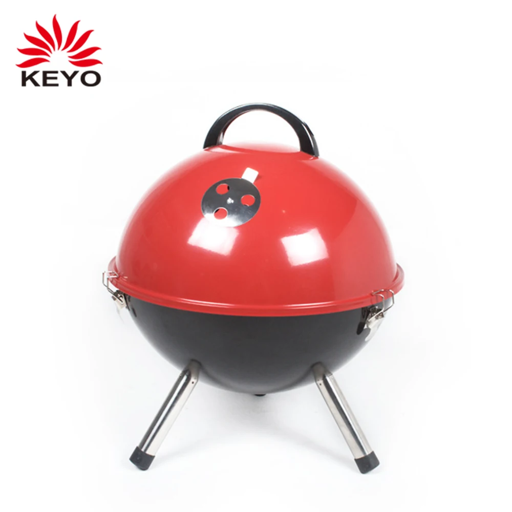 New Style Portable Mini Tabletop Charcoal Grill Football Bbq Soccer Ball Shaped Charcoal Barbecue Grill
