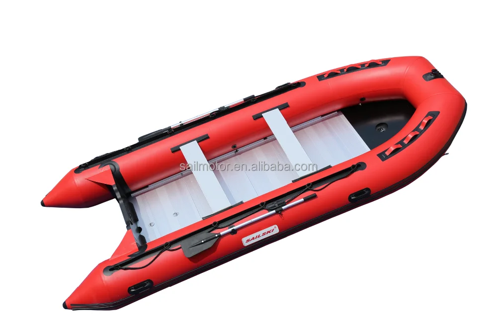 SAILSKI 4.7m inflatable boat, PVC or Hypalon fabric, Heavy duty aluminum floor
