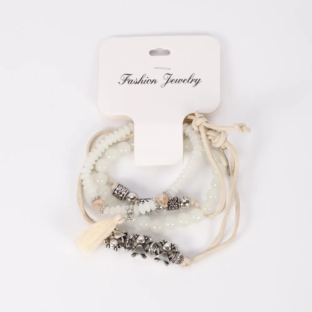 High Quality Fashion Women Vintage Boho Style Multilayer Cheap Beaded Bracelet Wrap Handmade Charm Cute Beads Bracelets For Girl