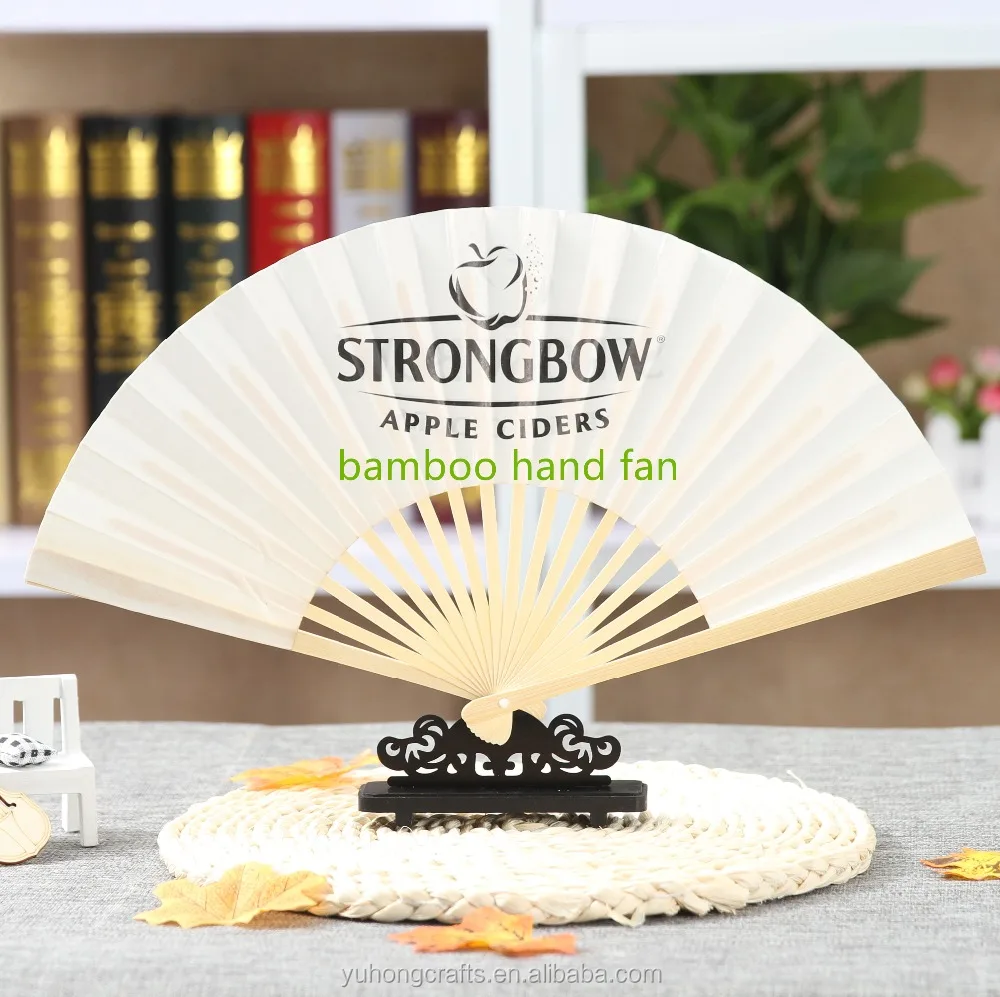
eco-friendly Folk art promotional gifts bamboo folding hand fan advertising fan 
