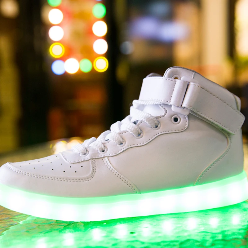 
2017 High Quality fashion LED casual adult light up shoes With led light high heel shoes 